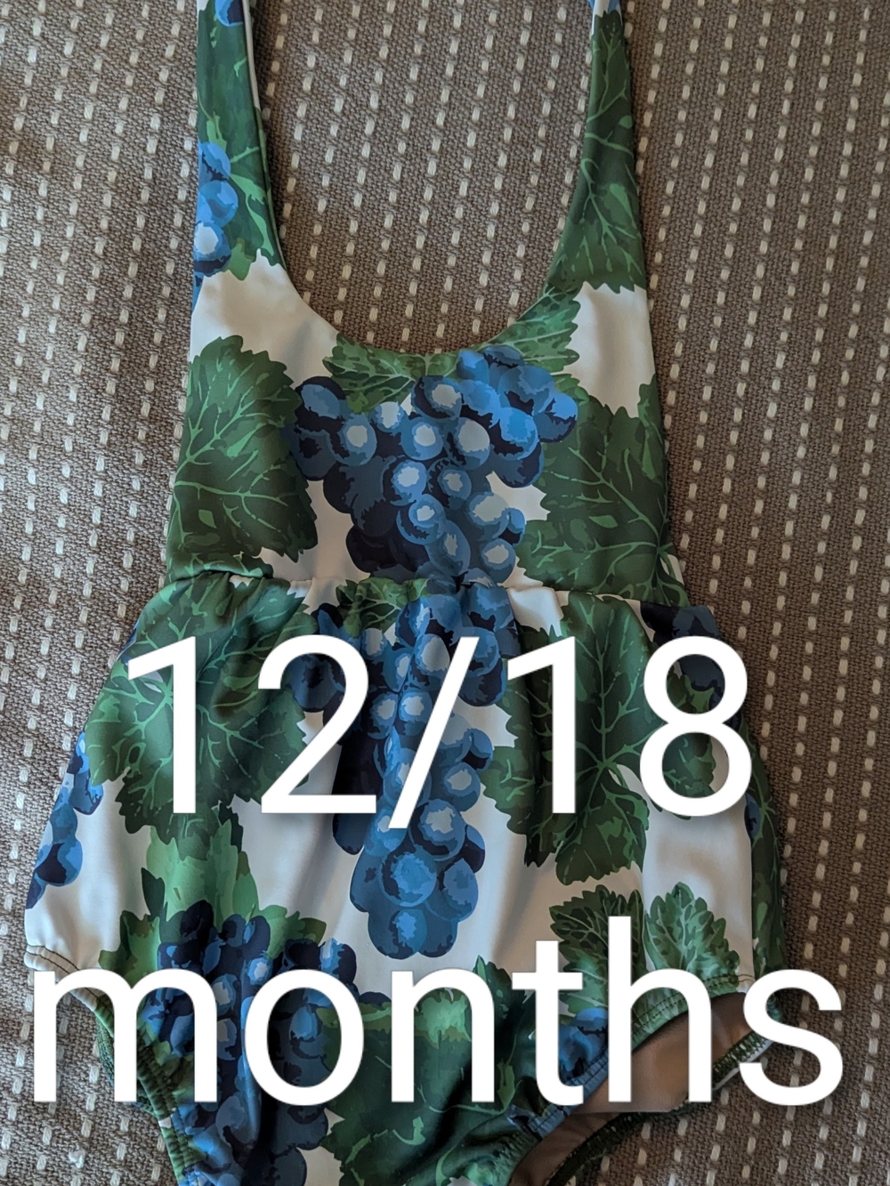 Kortni Jeane Blue Grape Print Infant Romper